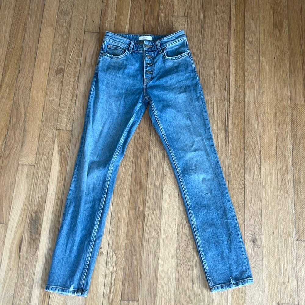 Anine Bing Sonya vintage indigo straight leg jean size 25